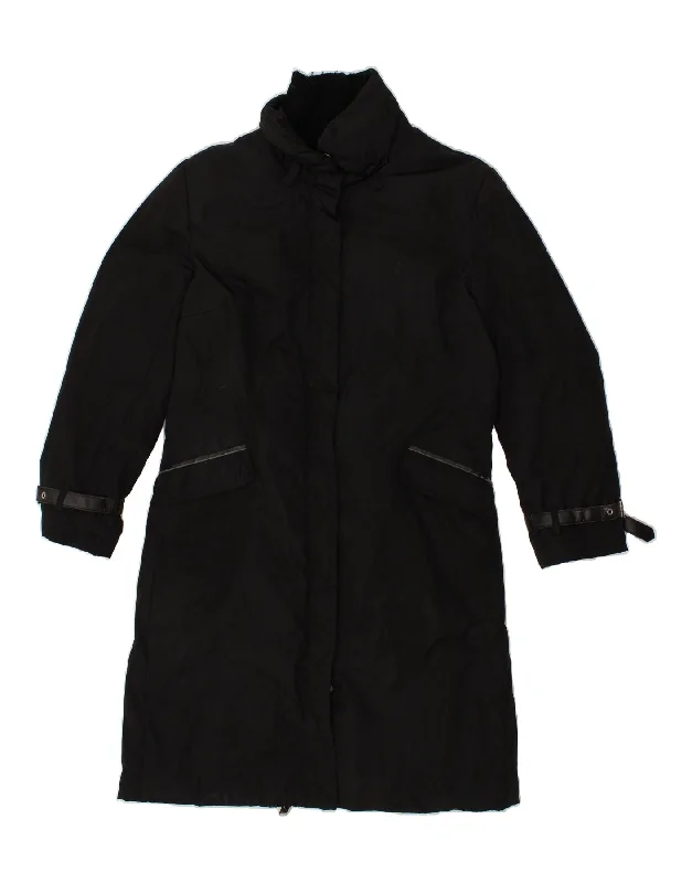 TRUSSARDI Womens Windbreaker Coat IT 46 Large Black