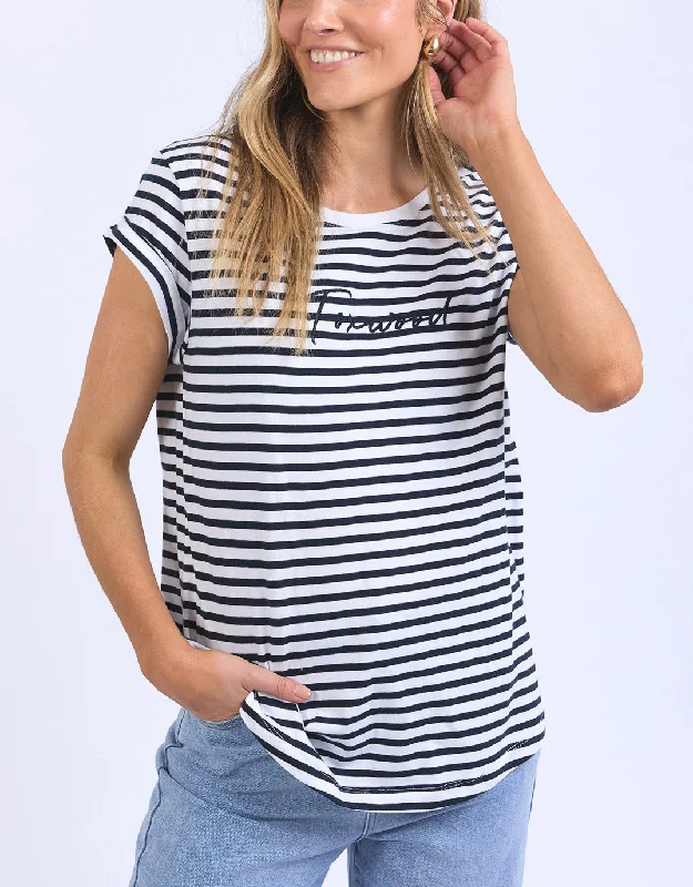 Signature Stripe Tee - Dark Sapphire/White Stripe