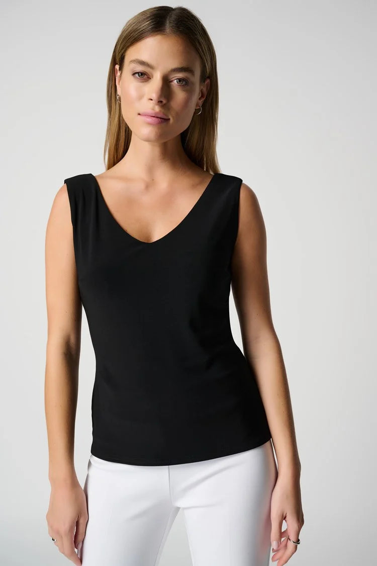 Joseph Ribkoff Black Classic V-Neck Cami