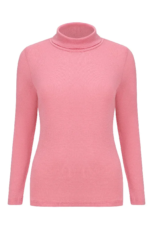 100% Merino roll neck Top | PETAL | 6511ZR