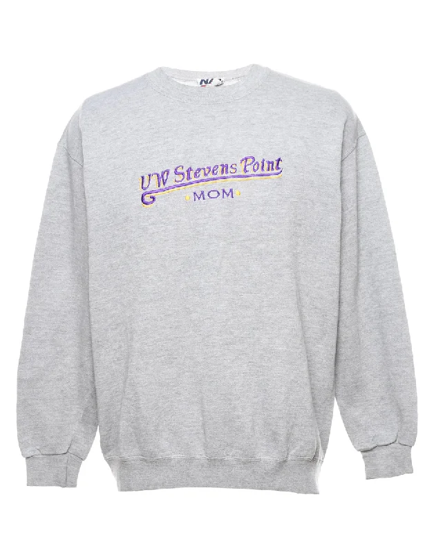 Embroidered Printed Sweatshirt - L