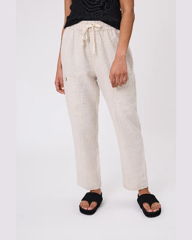 Marlow Paradise Linen Pant - Natural