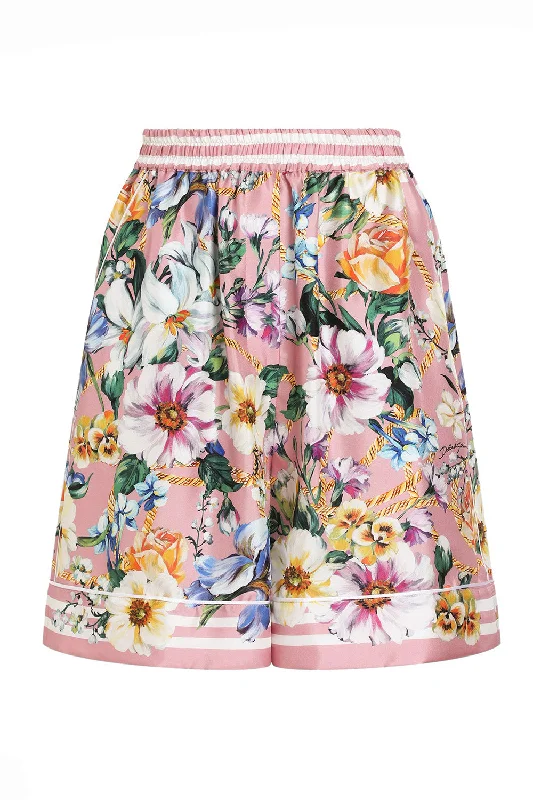 FLORAL PULL ON SHORTS