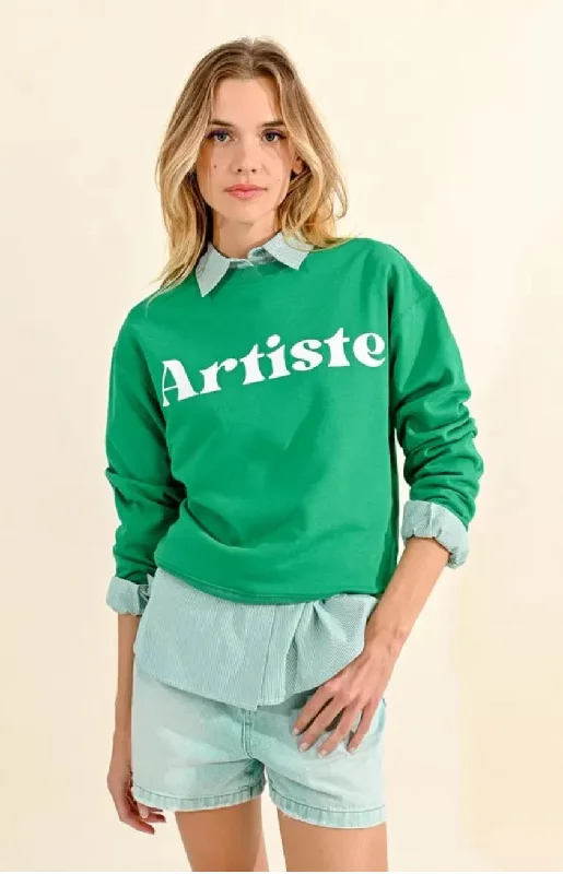 Molly Bracken Green Artiste Knitted Sweater