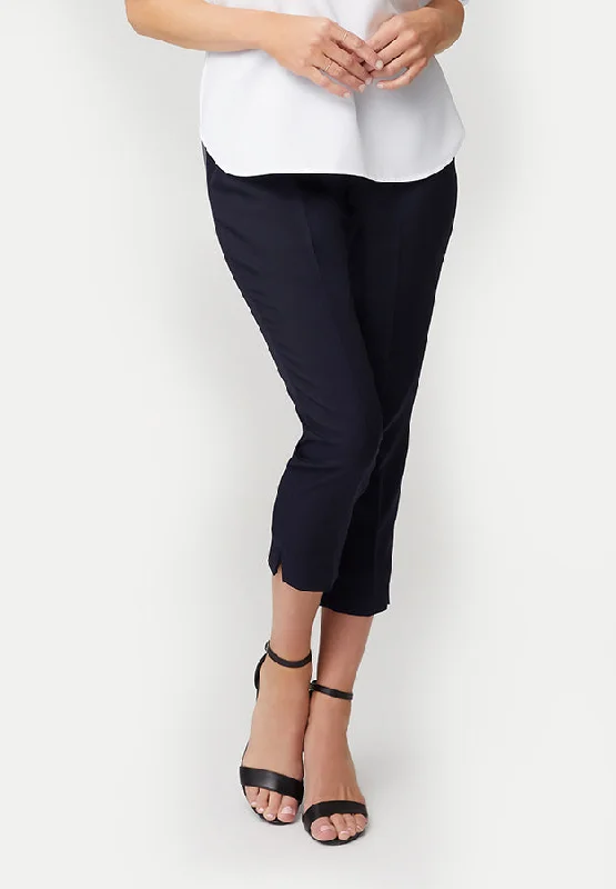 City Collection Ladies Flexi Waist Side Split 7/8 Pant  (FPA36 992)