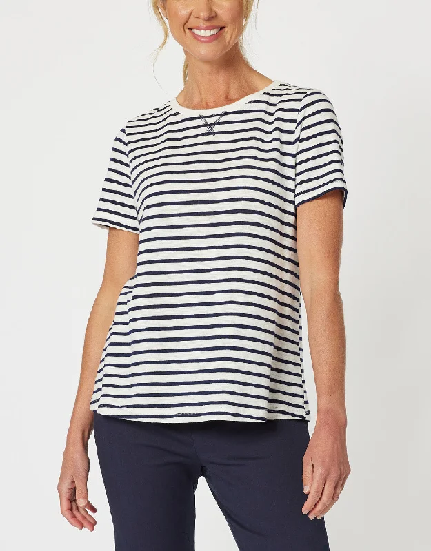 Classic Stripe Tee - Navy