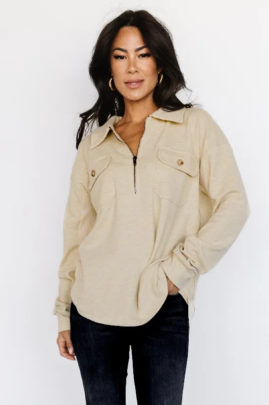 Patrick Half Zip Pullover | Honey