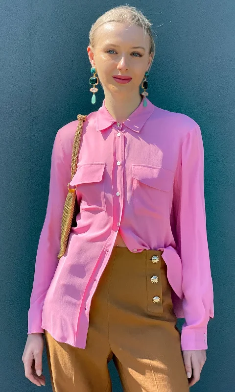 Marella Marina Shirt - Pink Silk Crepe