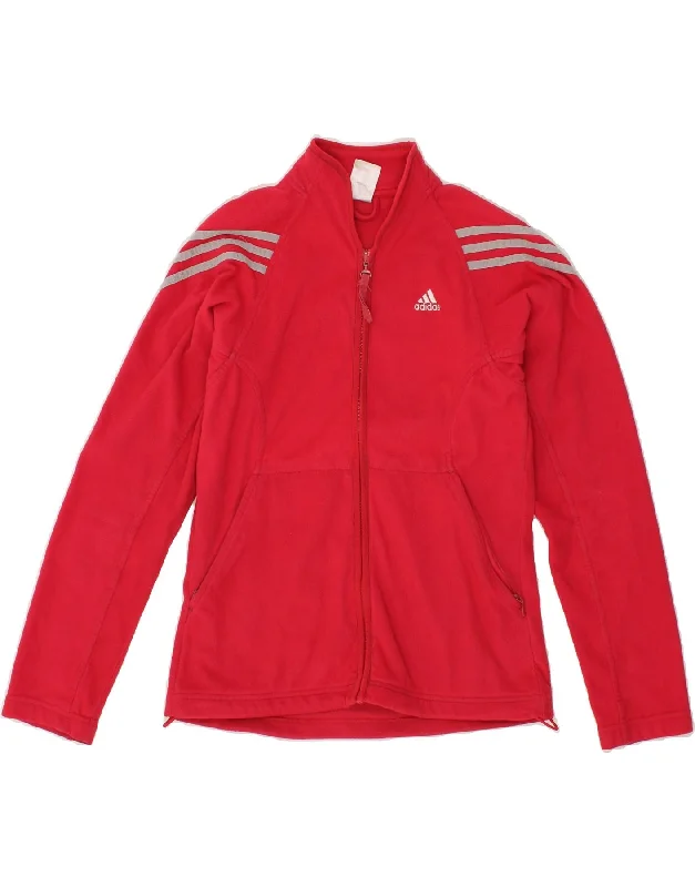 ADIDAS Womens Fleece Jacket UK 10 Small Pink