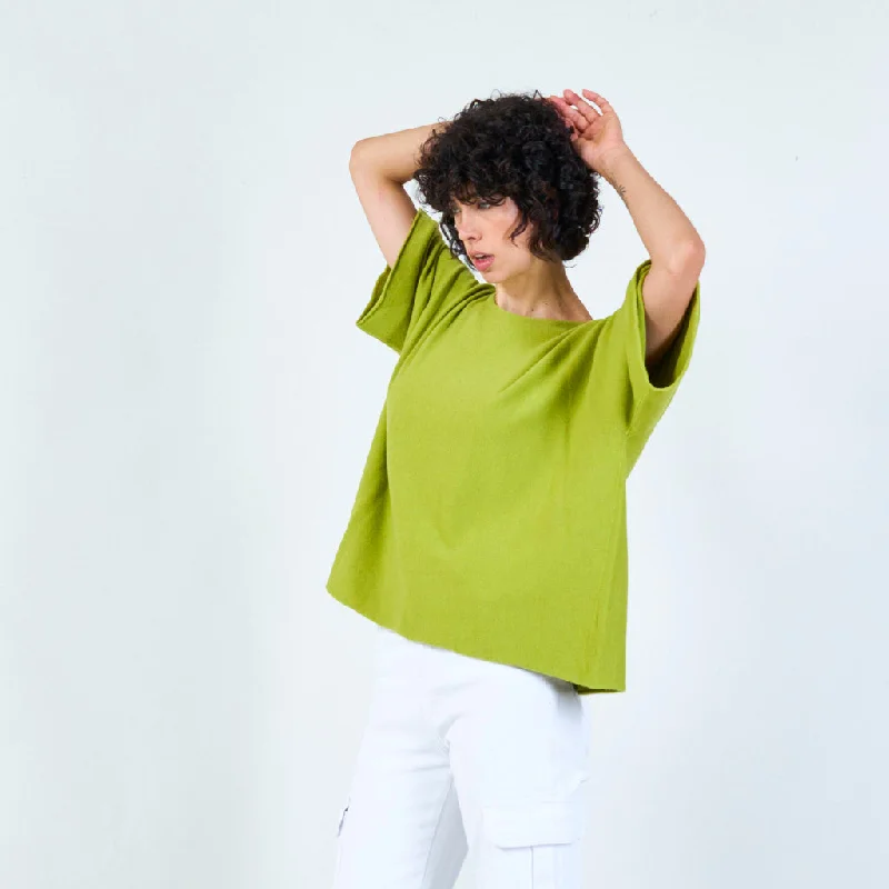 Loose-fit batwing top wholesale