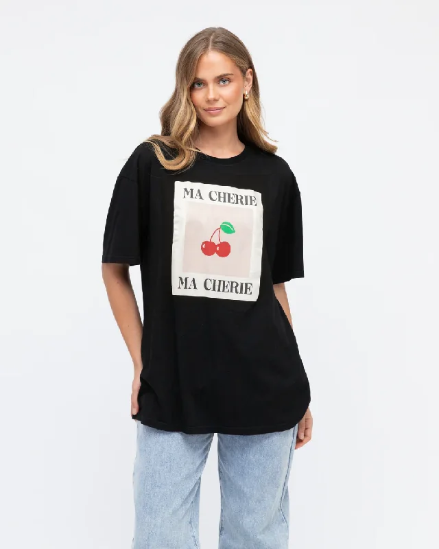 Graphic Tee - Ma Cherie Black