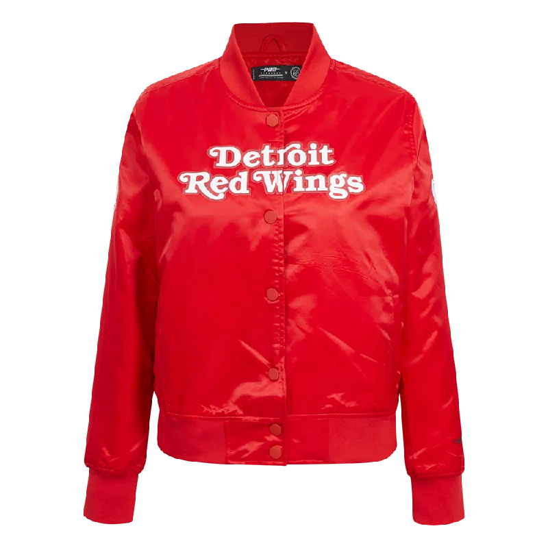 NHL DETROIT RED WINGS CLASSIC WOMEN'S SATIN JACKET (RED)