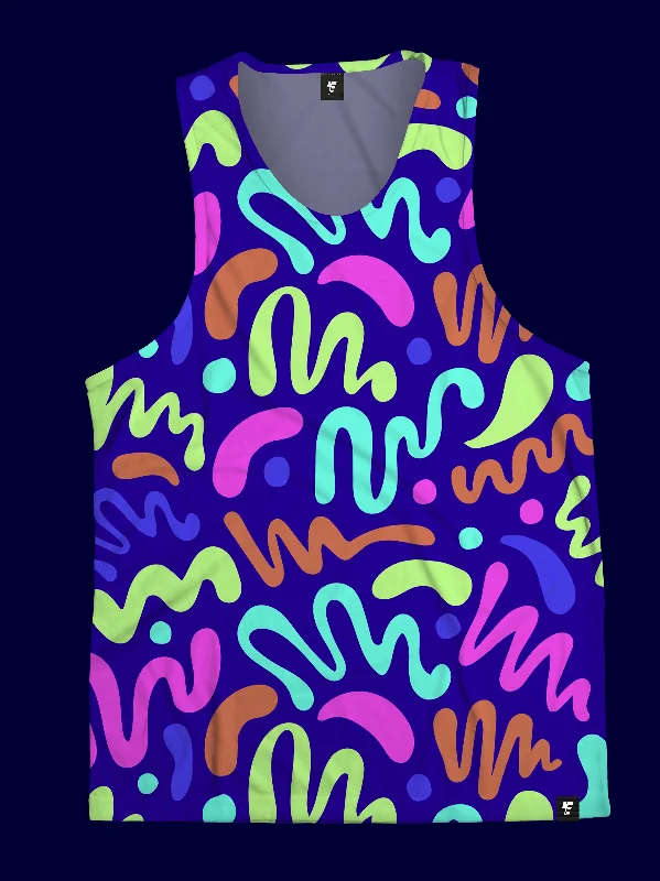 Neon Squiggles Unisex Tank Top