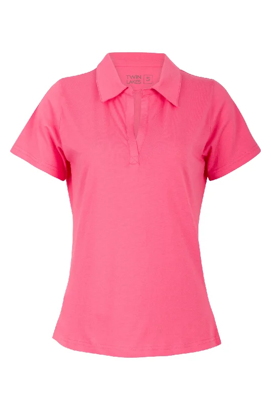 100% Cotton Polo Top | CANDY PINK | 6005A1