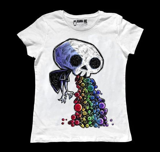 Poison Candy Women White Tshirt