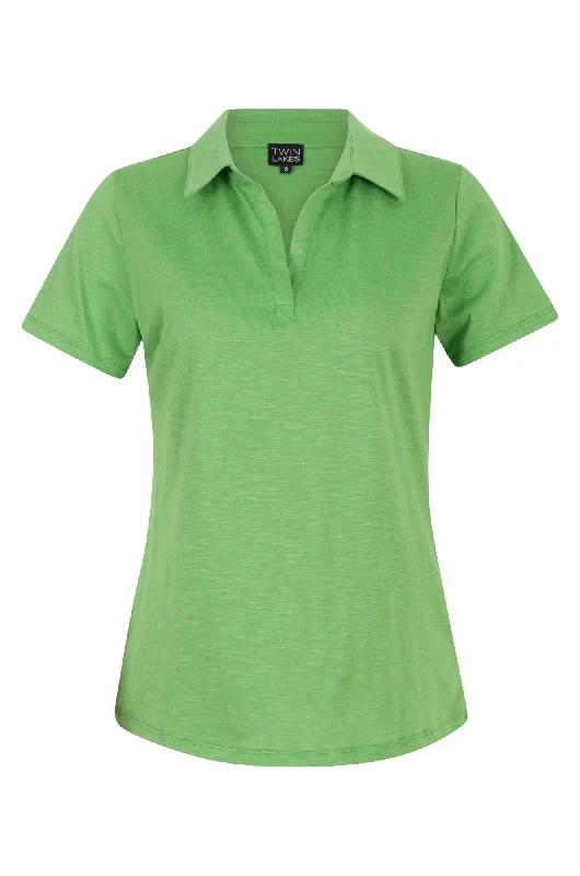 Cotton Rich Slub Polo Top | APPLE | 6968AR