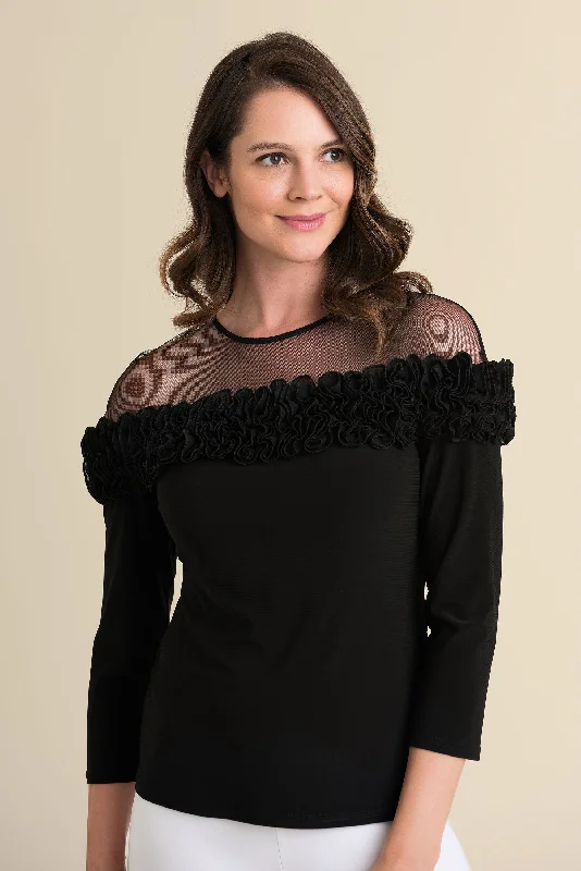 Joseph Ribkoff Illusion Neckline Top