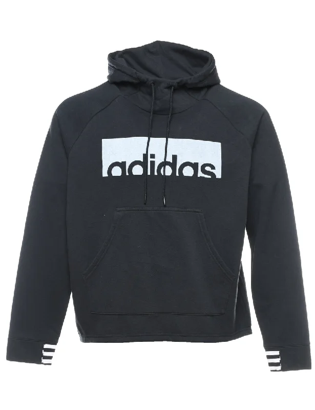 Adidas Black & White Hoodie - XL